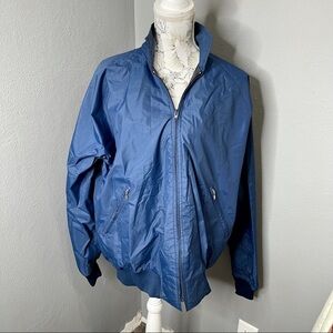 Vintage Water Resistant Nylon Jacket by Pelzer Rainwear Blue sz XL USA